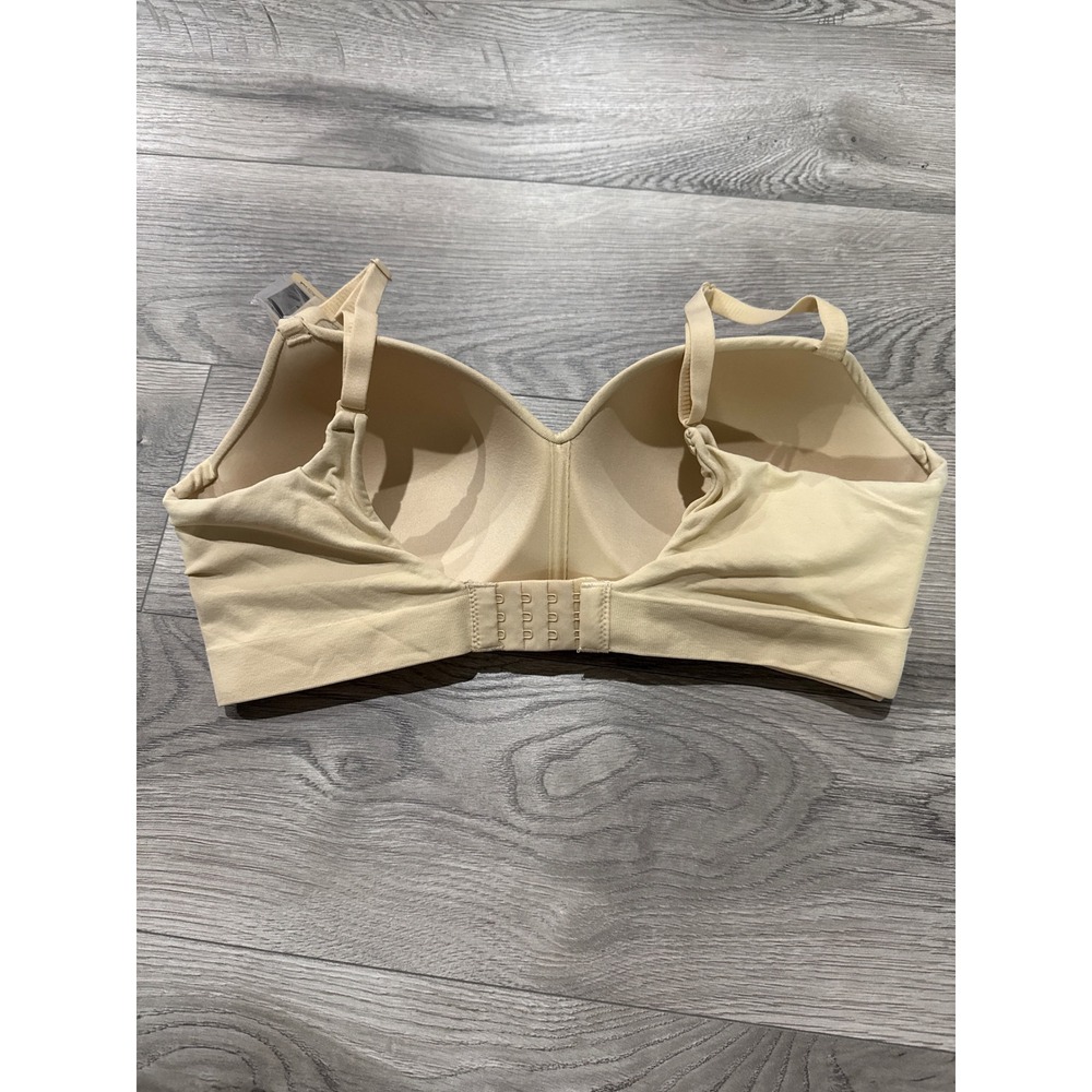 Truekind Supportive Comfort Wireless Shaping Bra Beige Large NWT w/ Extender - Picture 6 of 8